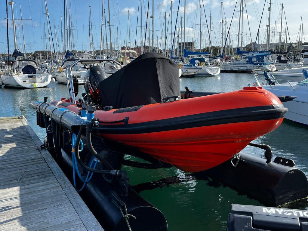 Boat on Floating Dock